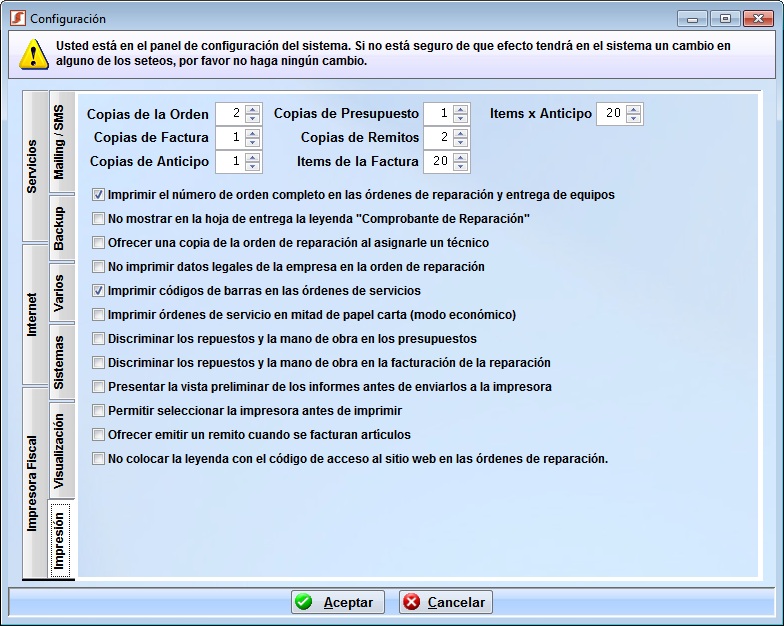 configuracion