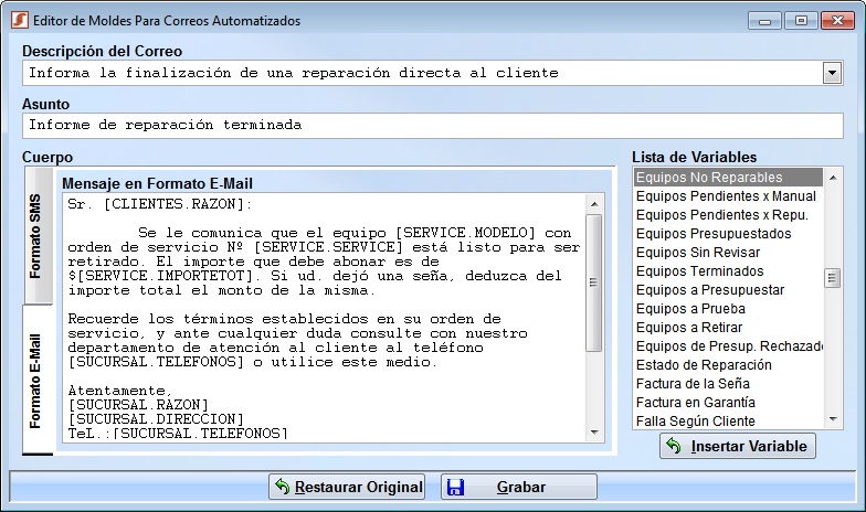 editor de moldes